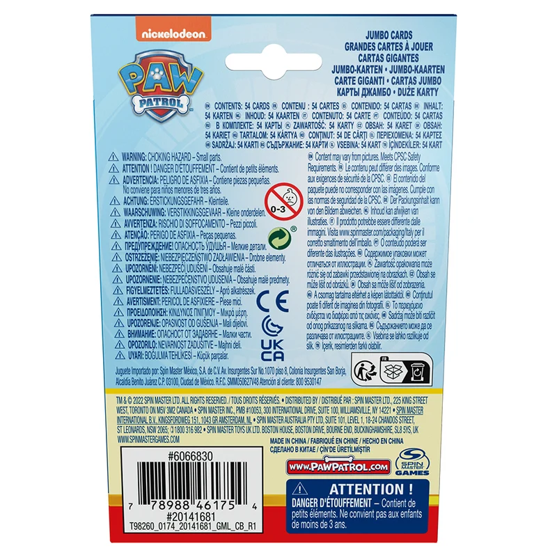 Paw Patrol Jumbo Playing Cards