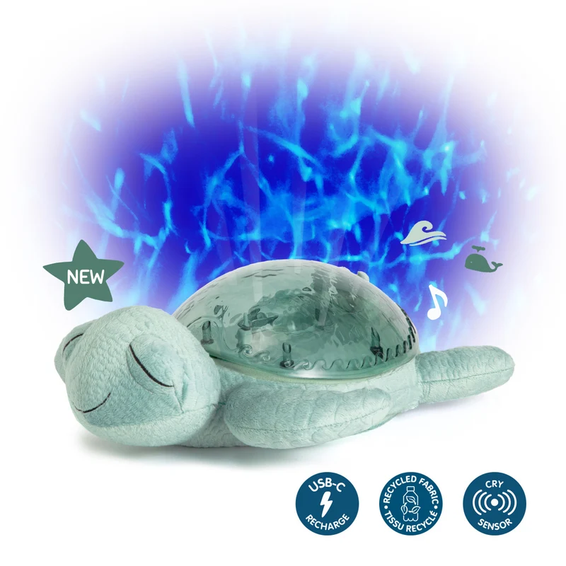 Tranquil Turtle™ Spieluhr-Projektor - Unterwasser-Schildkröte grün ECO