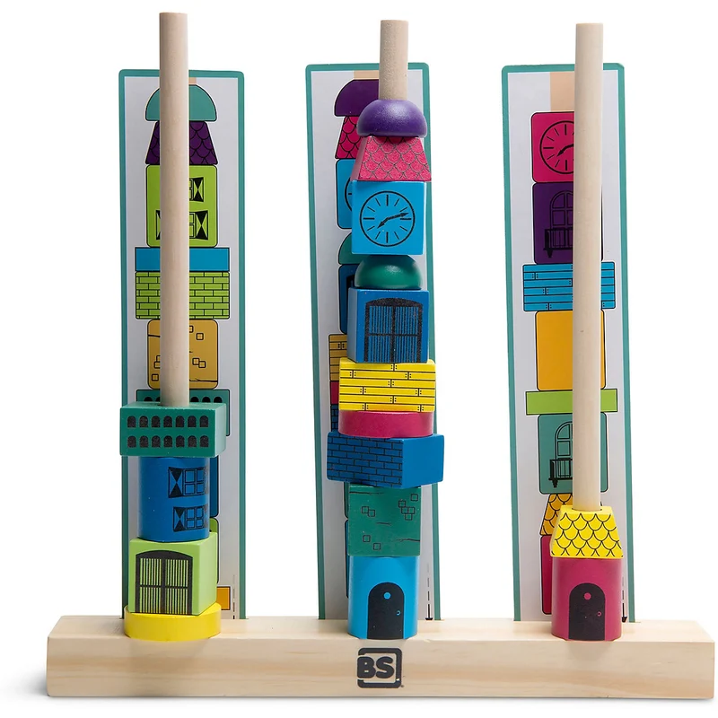 Holzpuzzle – Turm aus Bausteinen