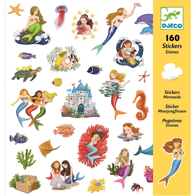 Stickerset 160 Stück - Meerjungfrauen