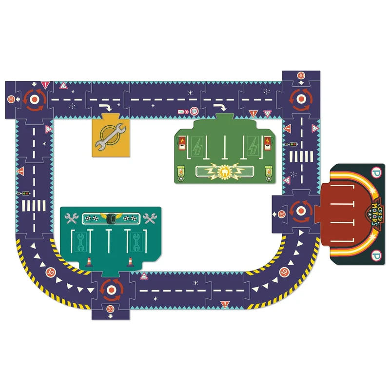 Kartonpuzzle Crazy Motors – Die Straße