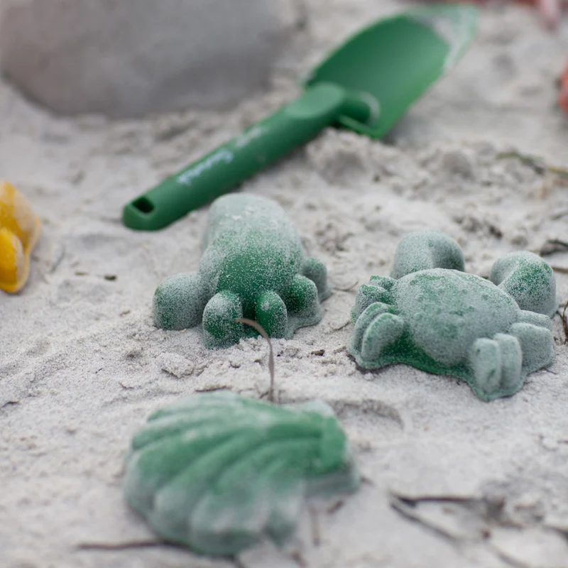 Silikon-Sandformen, 4 Stück – Dunkelgrün