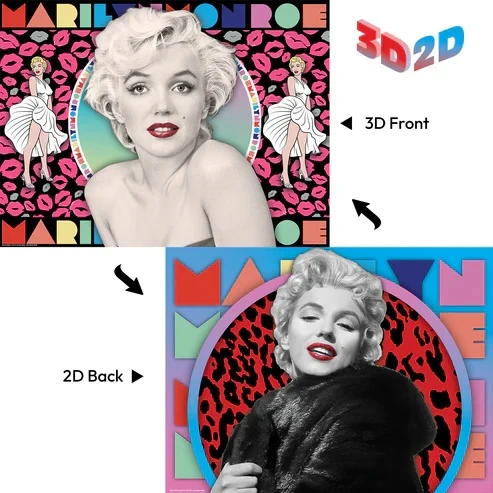 3D/2D - Marilyn Monroe (Double-Sided) (500pcs)