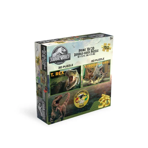 3D/2D - Jurassic World - TRex/Atrociraptors (Double-Sided) (200pcs)