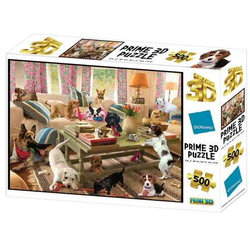 Dogs in the Living Room, Greg Giordano (3D Puzzle) (500pcs)