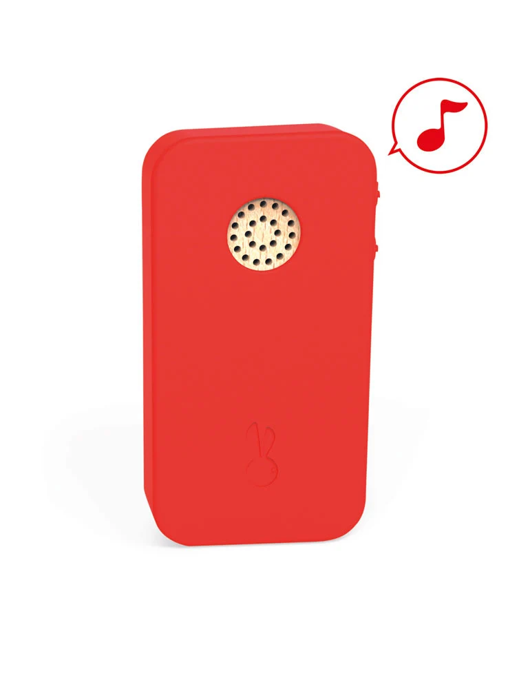 Holztelefon mit Geräuschen