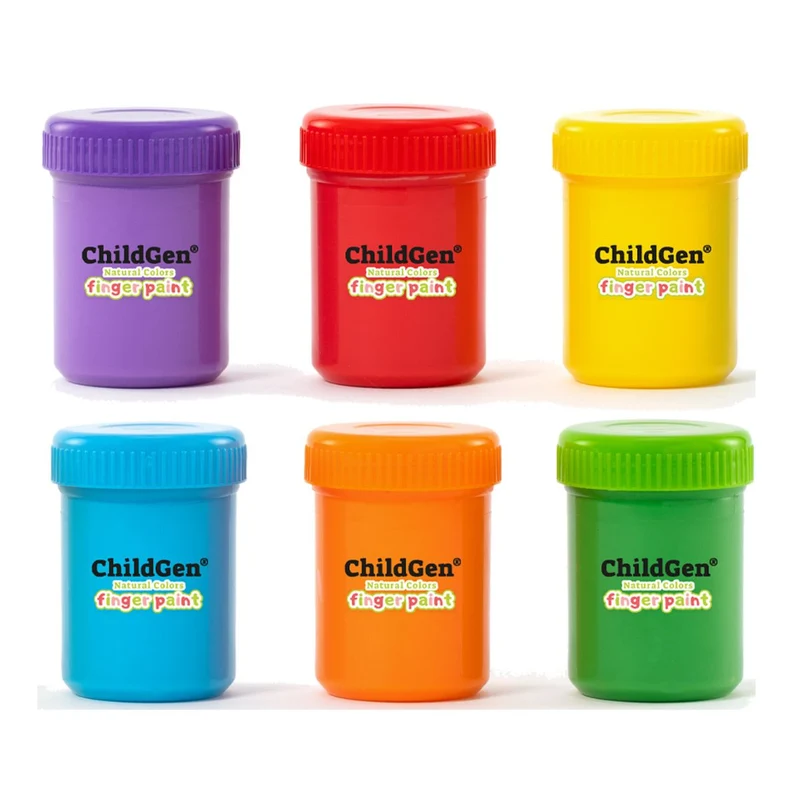 Fingerfarben 6 x 50 ml, leicht abwaschbar