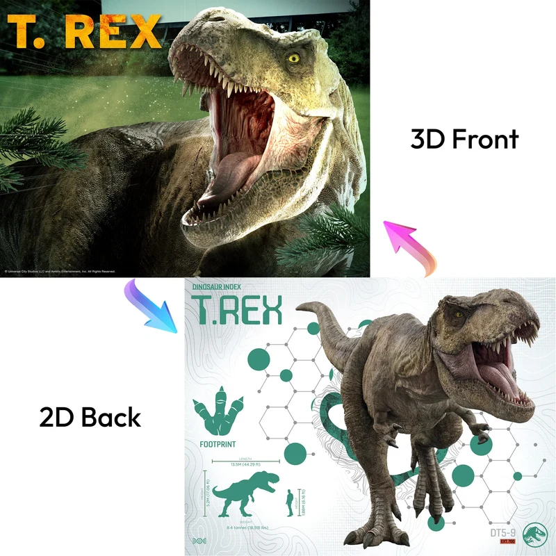 3D/2D - Jurassic World - T-Rex (Double-Sided) (500pcs)