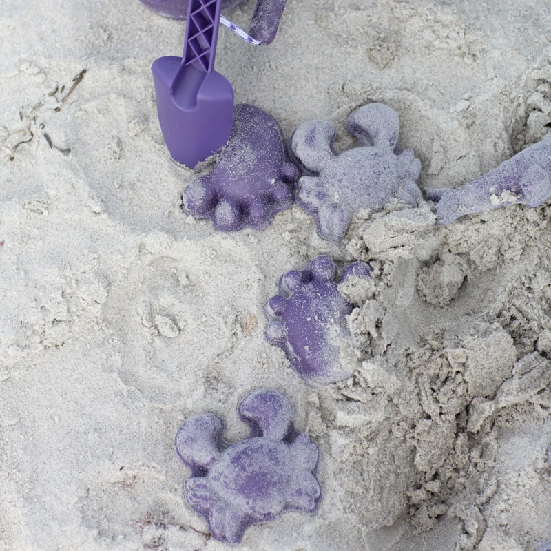 Silikon-Sandförmchen, 4 Stück - Violett