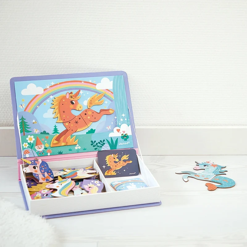 Magnetisches Puzzle Magnetibook – Einhörner