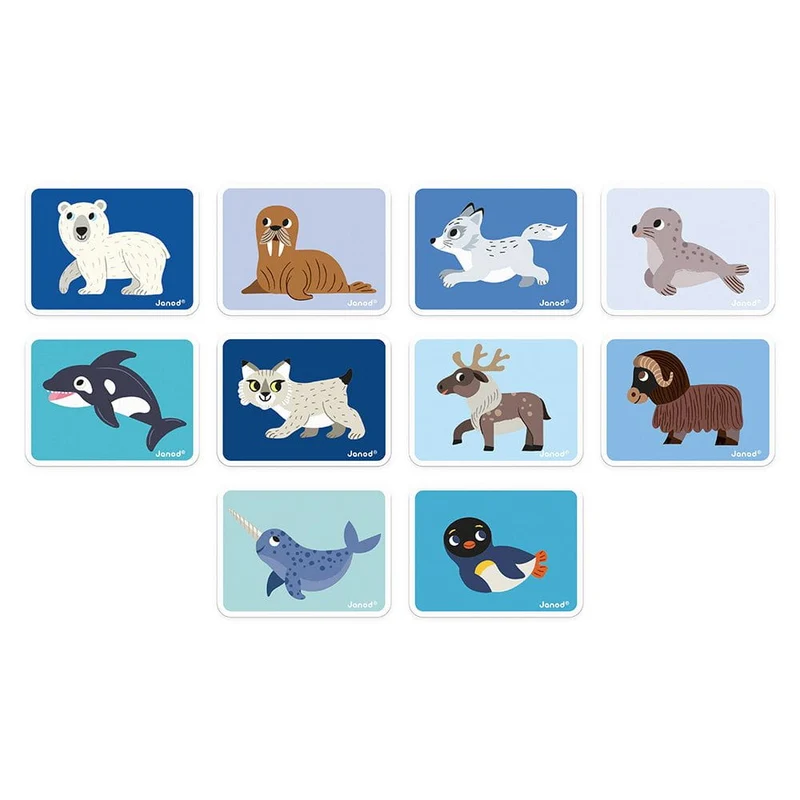 Magnetisches Puzzle Magnetibook – Polar-Tiere