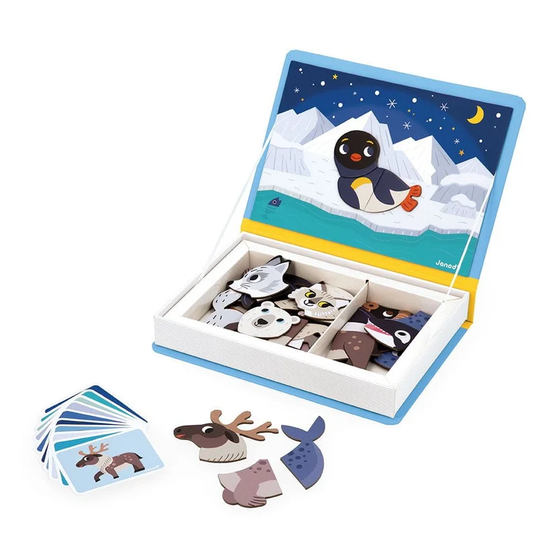 Magnetisches Puzzle Magnetibook – Polar-Tiere