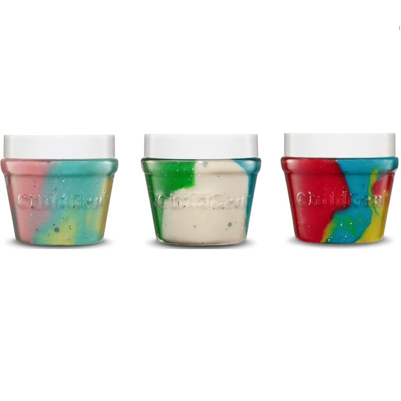 Natürliche Knete in Gläsern – Trio Marble