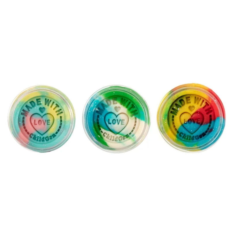 Natürliche Knete in Gläsern – Trio Marble