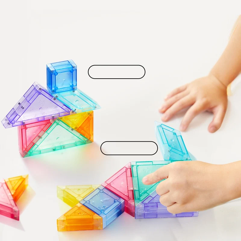 Magnetische Bausteine – Tangram 3D mit Sanduhr 7 Teile