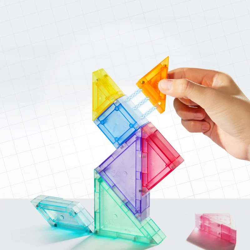 Magnetische Bausteine – Tangram 3D mit Sanduhr 7 Teile