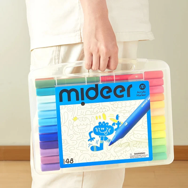 Acrylmarker im Koffer mit sehr weicher Spitze – 48 Farben