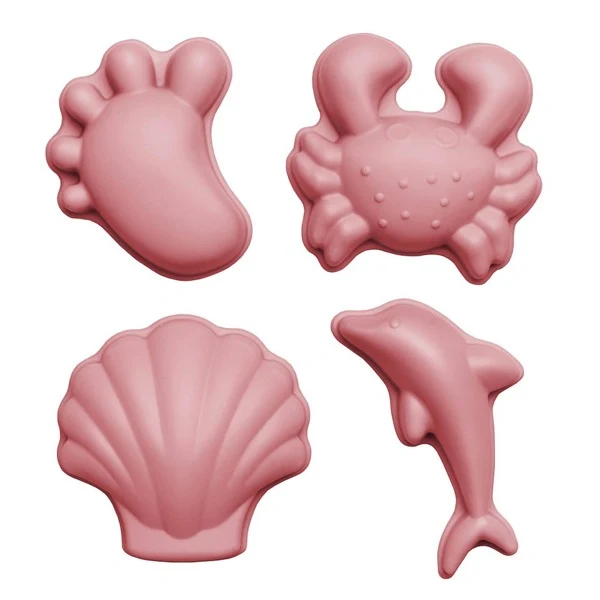 Silikon-Sandformen 4 Stück – Puderrosa