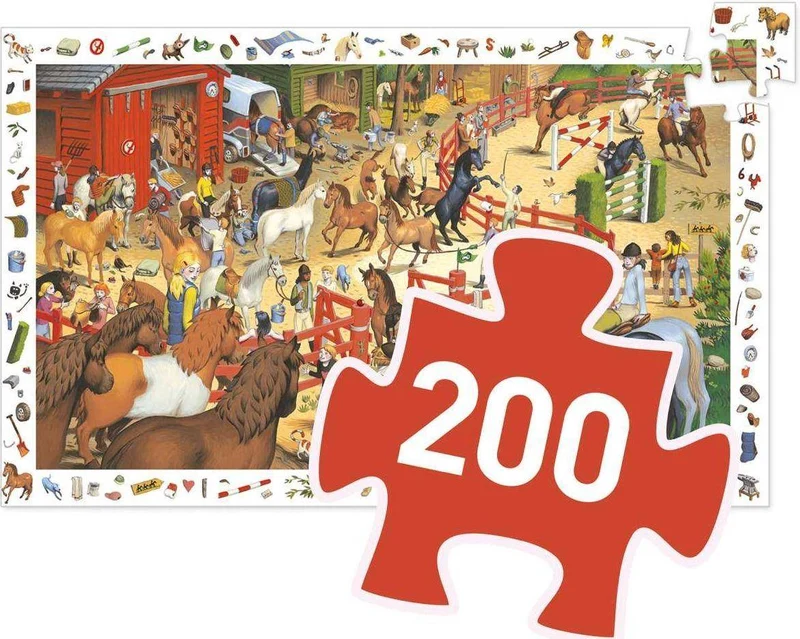 Entdeckerpuzzle: Reiterhof, 200 T.