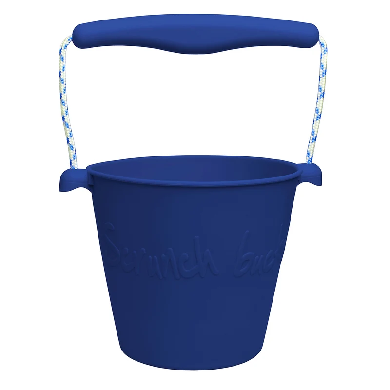 Zusammenklappbarer Eimer für Wasser und Sand – Marineblau
