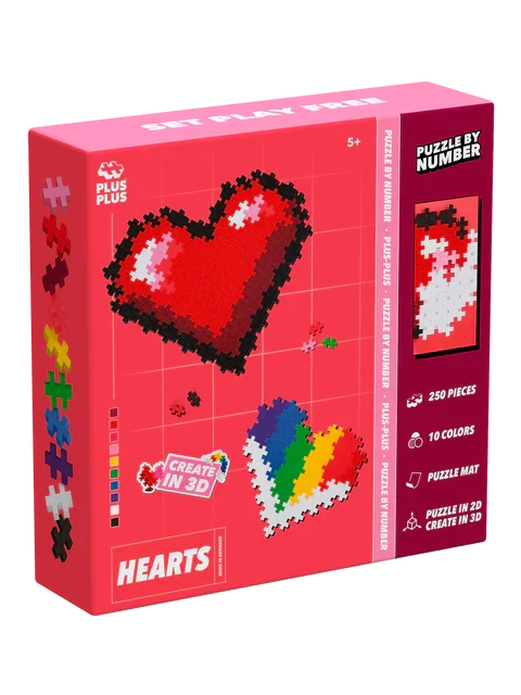 Puzzle-by-Number - Hearts (250pcs)