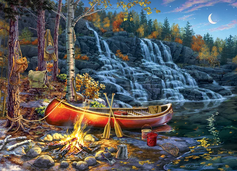 Waterfall Camp, Darrell Bush (1000pcs)