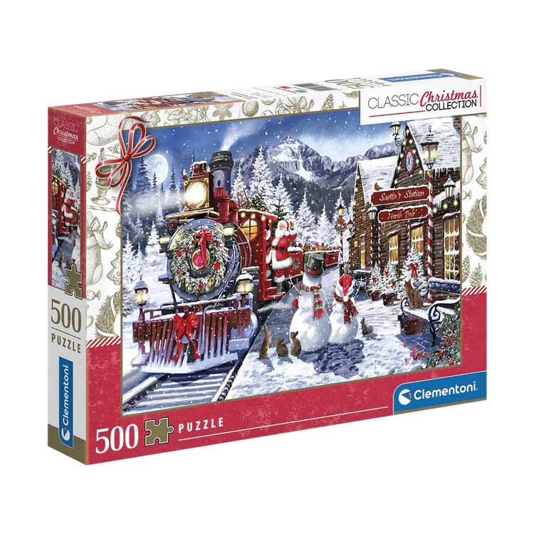 Train Station with Snowmen (500pcs)