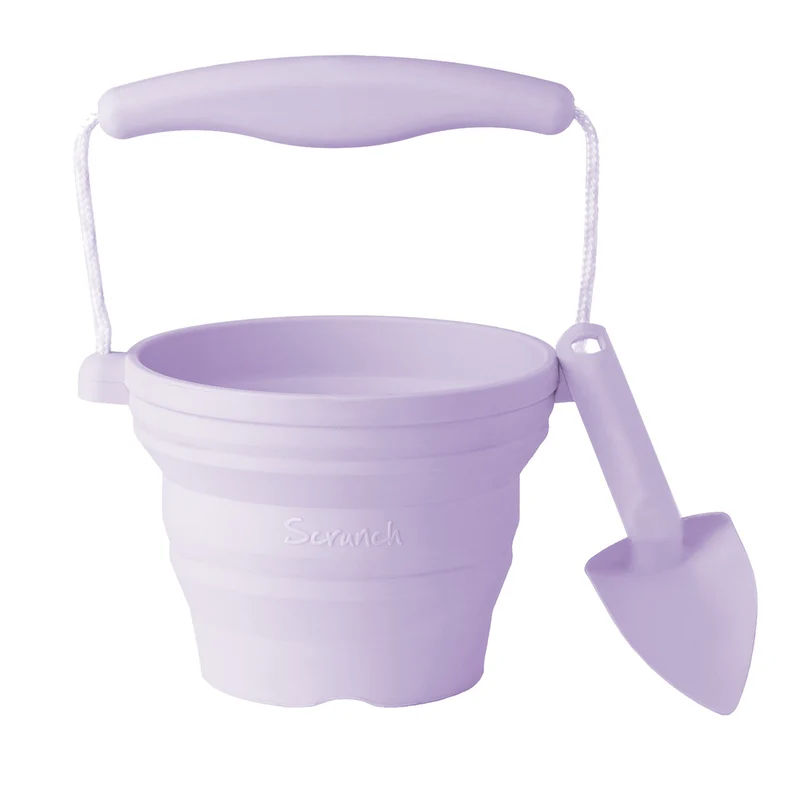 Mini-Silikoneimer mit Schaufel – Lila