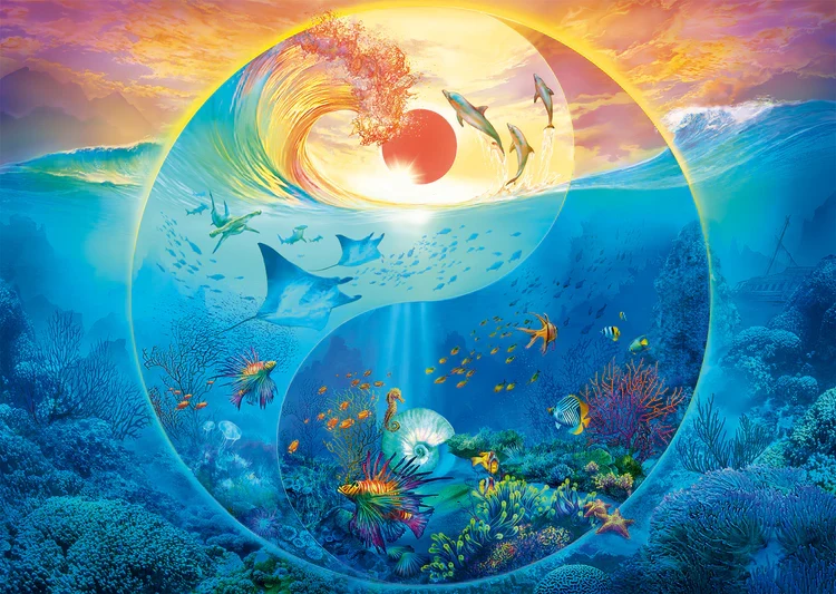 Yin & Yang - In The Kingdom of Marine Animals, Silvia Christoph (1000pcs)