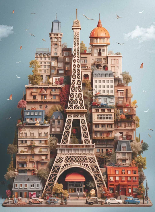 PFG Eyfel (1000pcs) (Usage/Used - PUZZLES FOR GOOD)