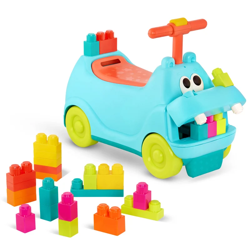 Rutschfahrzeug mit Klötzen – Nilpferd – Locbloc Hippo