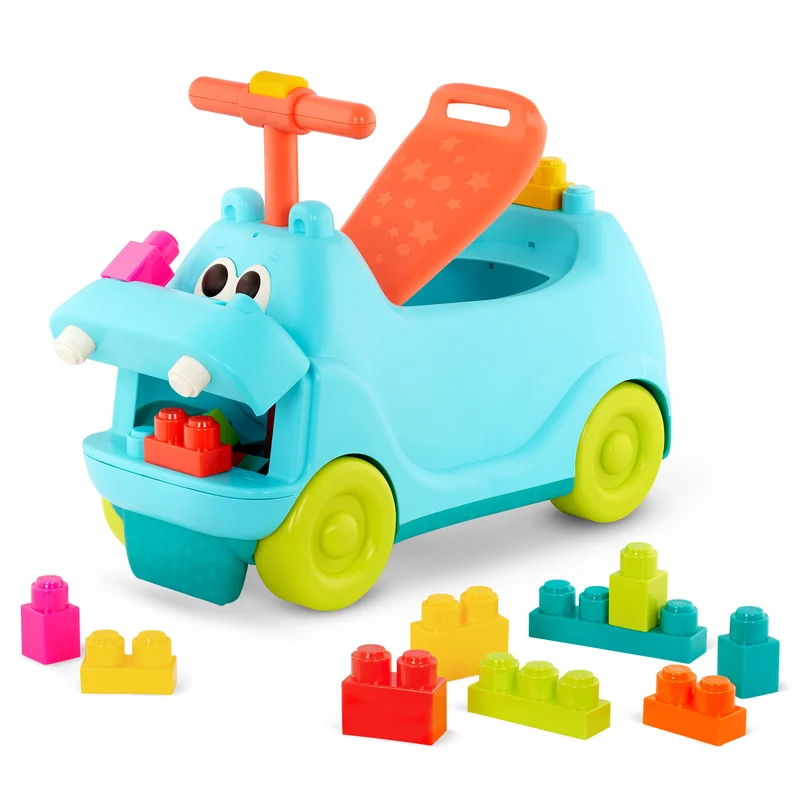 Rutschfahrzeug mit Klötzen – Nilpferd – Locbloc Hippo