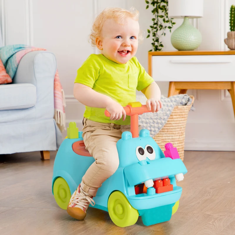 Rutschfahrzeug mit Klötzen – Nilpferd – Locbloc Hippo