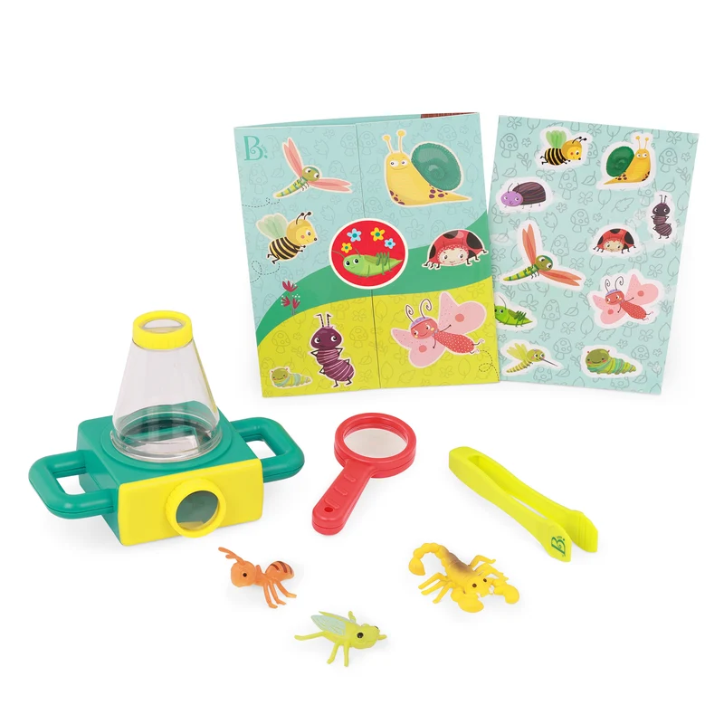 Set für kleine Insektenliebhaber mit Lupe und Aufklebern – Little Explorer