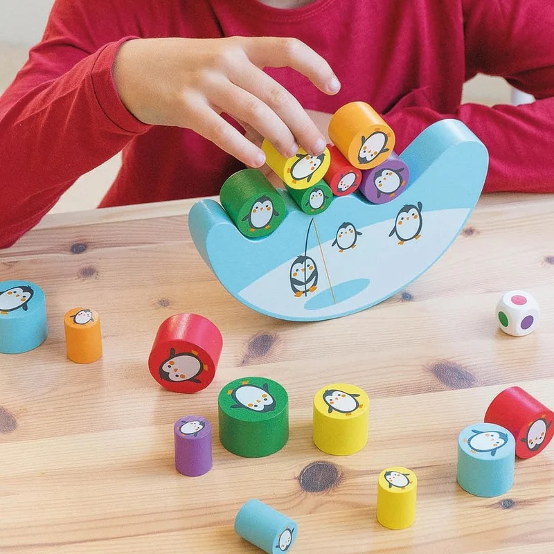 Geschicklichkeitsspiel – Balancierende Pinguine