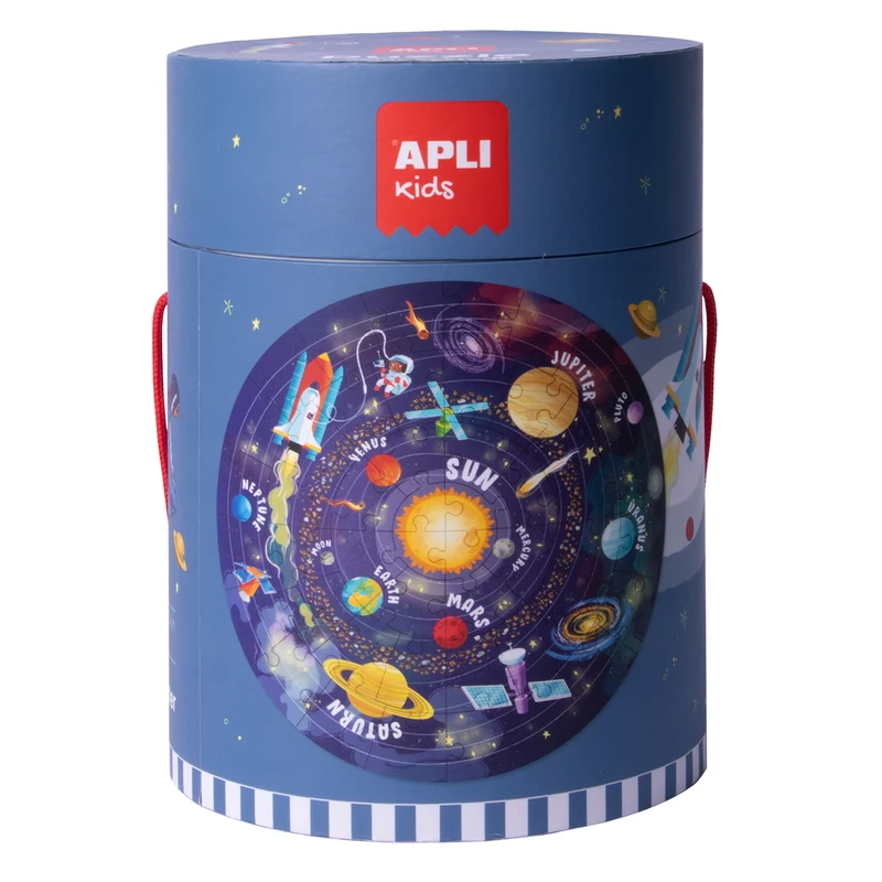 Rundes Puzzle in einer Tube – Sonnensystem 5+