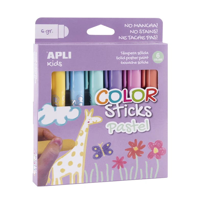 Farben in Stiftform – 6 Pastellfarben
