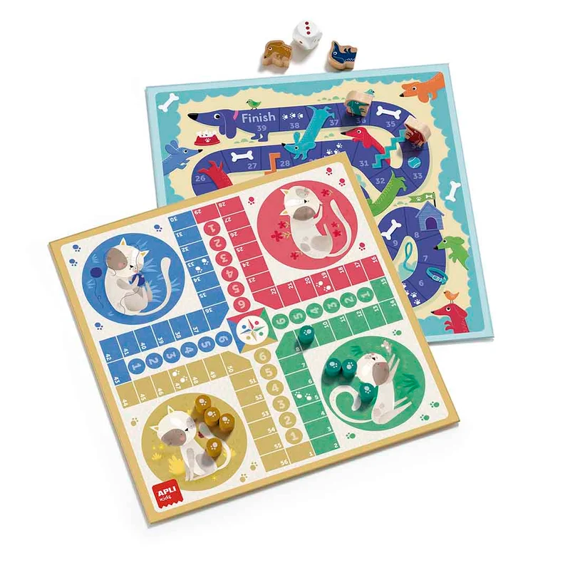 Set mit klassischen Brettspielen 4in1