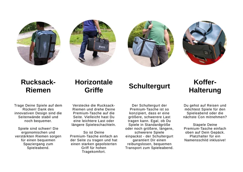 Premium-Tasche für Brettspiele, grün