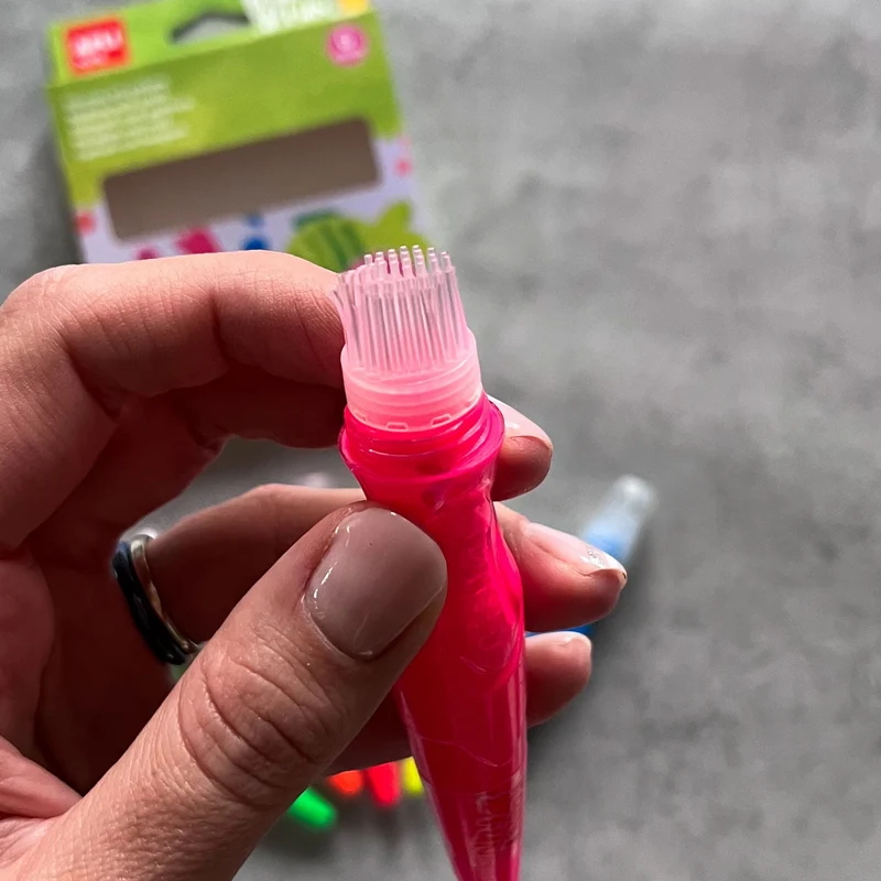 Farben in Tuben mit Pinsel – Neonfarben, 6 Stück