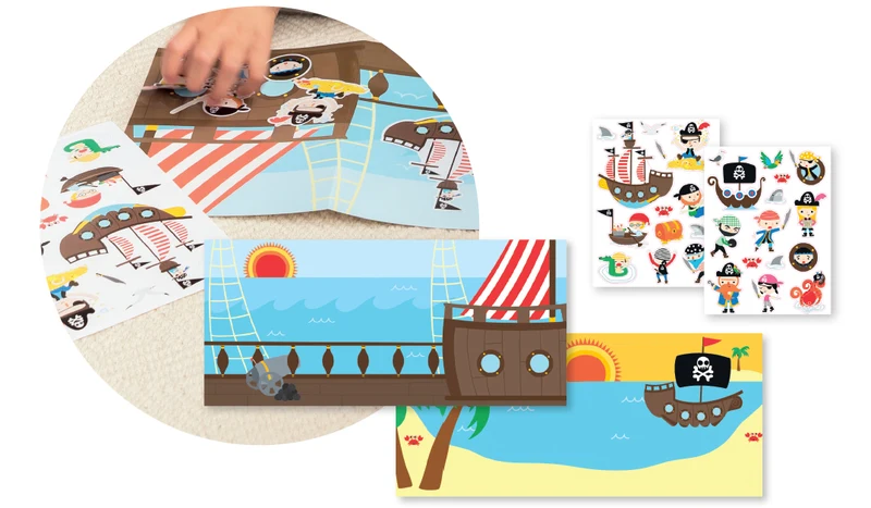 Stickerset mit 2 Platten – Piraten