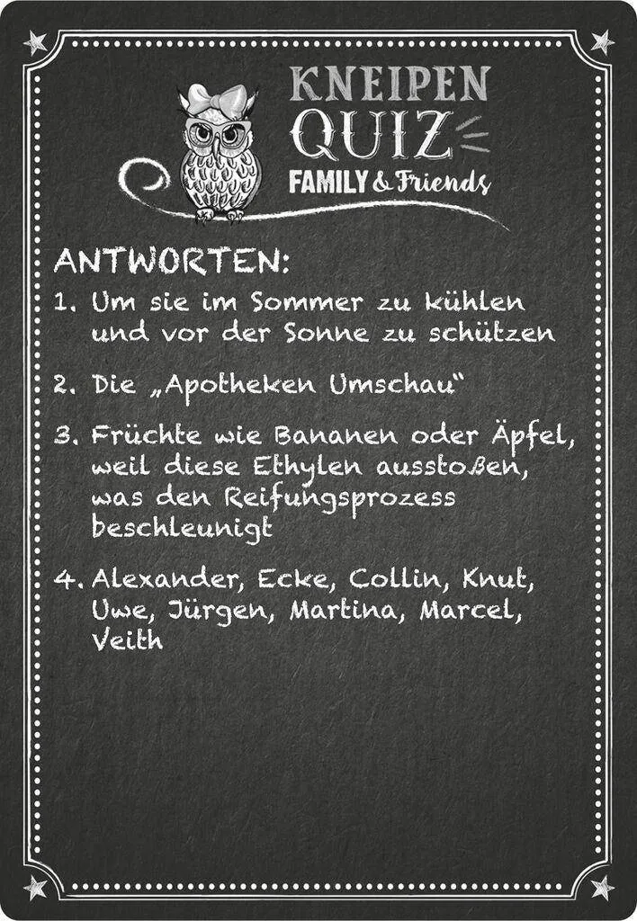 Kneipenquiz - Family & Friends Spezial