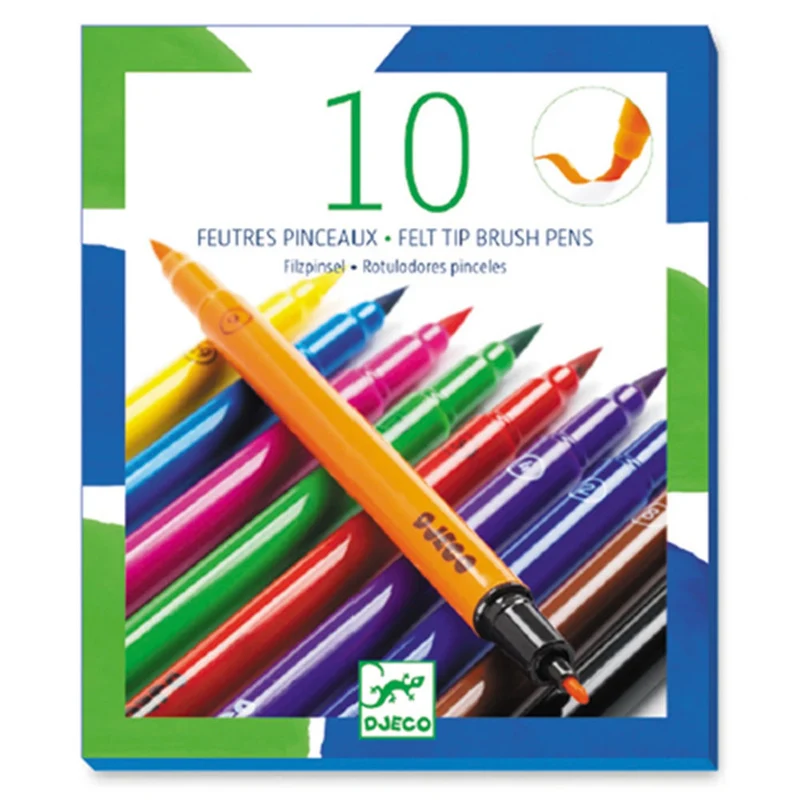 Djeco 10 Filzpinsel classic