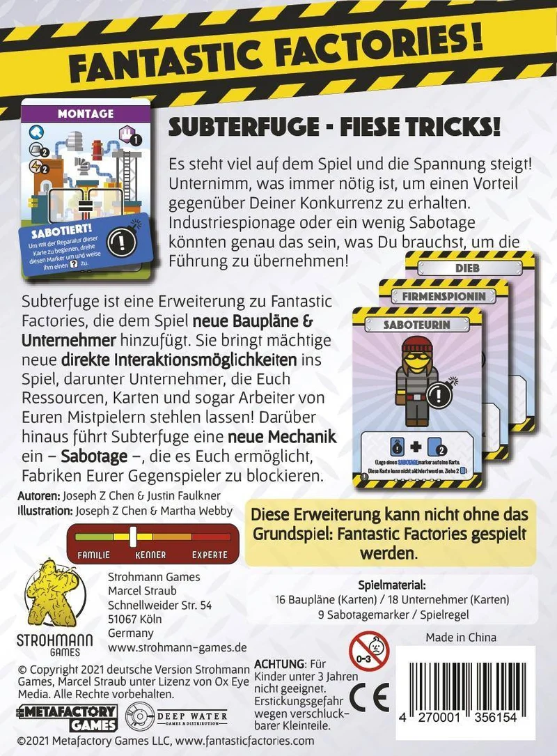 Fantastic Factories: Subterfuge [Erw.]