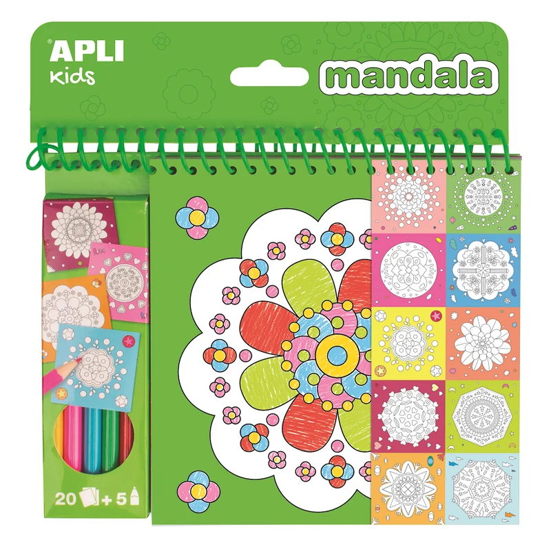 Malbuch mit Buntstiften – Mandala
