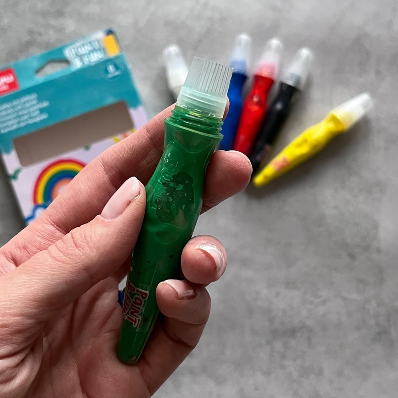 Farben in Tuben mit Pinsel – Grundfarben, 6 Stück