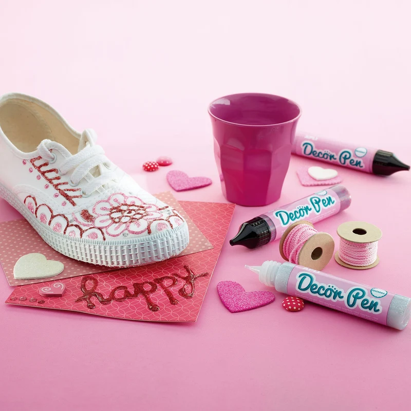 Gelmarker mit 3D-Effekt – Glitzer 6 Farben
