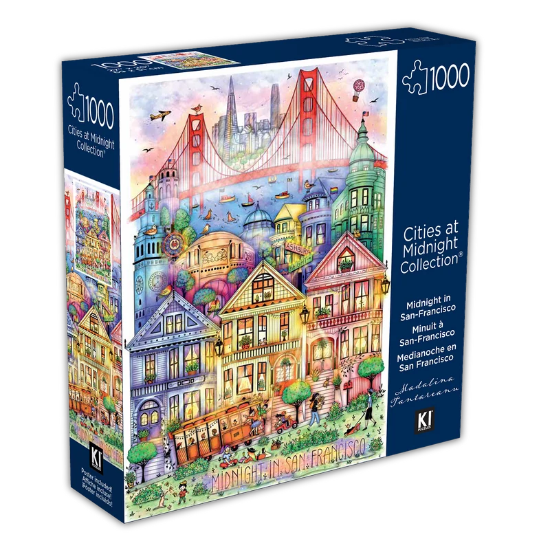 PFG Cities at Midnight - San Francisco, Madalina Tantareanu (1000pcs) (Usage/Used - PUZZLES FOR GOOD)