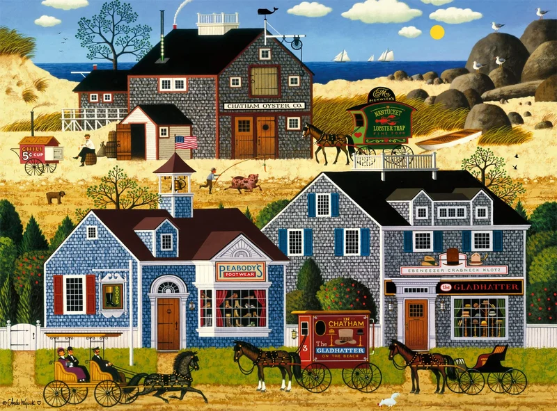 PFG Devilstone Harbor, Charles Wysocki (1000pcs) (Usage/Used - PUZZLES FOR GOOD)