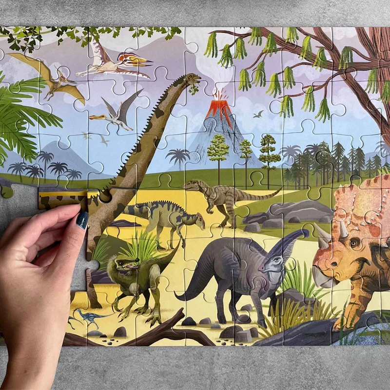 Im Dunkeln leuchtendes Puzzle – Dinosaurier 4+